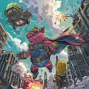 shinykimai_a_manga_of_a_super_hero_pig_in_a_mask_and_cape_and_c731218d-f4b6-4b09-a72a-4a40e6df81c3_0.png: 1024x1024, 2276k (May 23, 2024, at 04:20 AM)