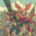 shinykimai_a_manga_of_a_super_hero_pig_in_a_mask_and_cape_and_c731218d-f4b6-4b09-a72a-4a40e6df81c3_3.png: 1024x1024, 2313k (May 23, 2024, at 04:20 AM)